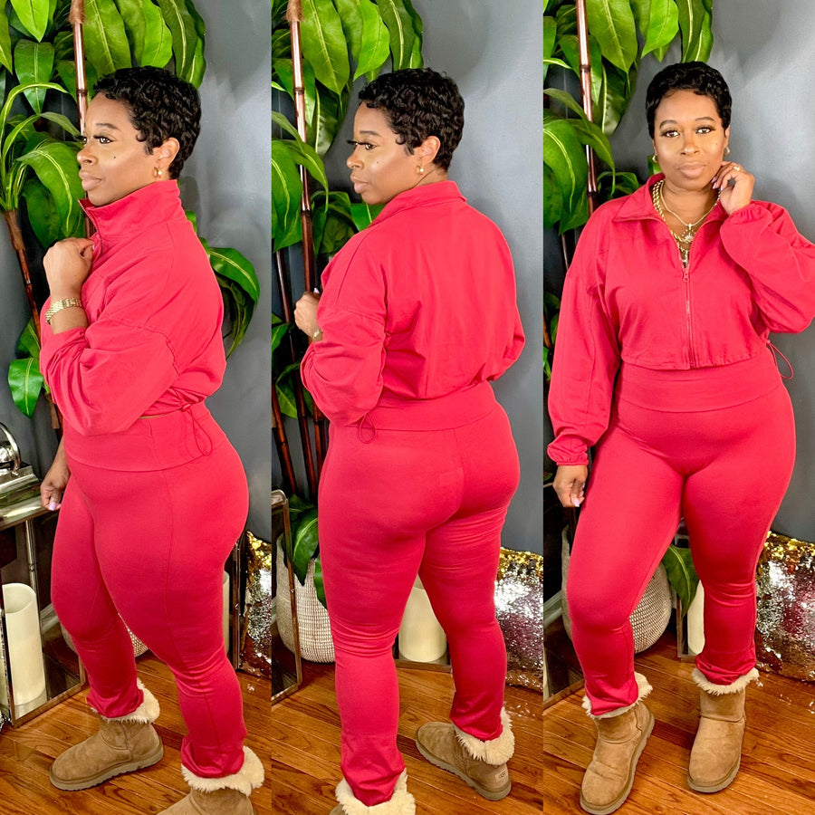 The JuJu Jogger Set (Burgundy)