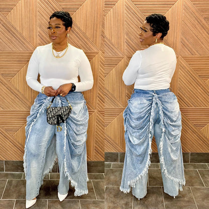 Draped in Luxe Jeans