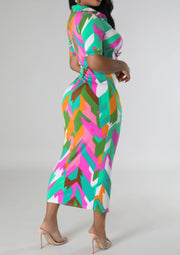 The AZORA Abstract Dress (Multi)