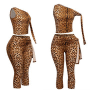 The Markesha Leopard Capri Set