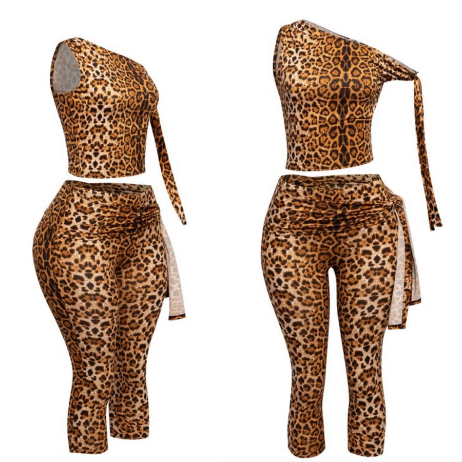 The Markesha Leopard Capri Set