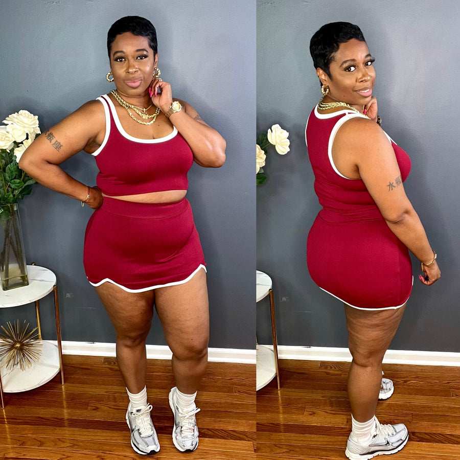 The Sporty Chic Set (Burgundy)