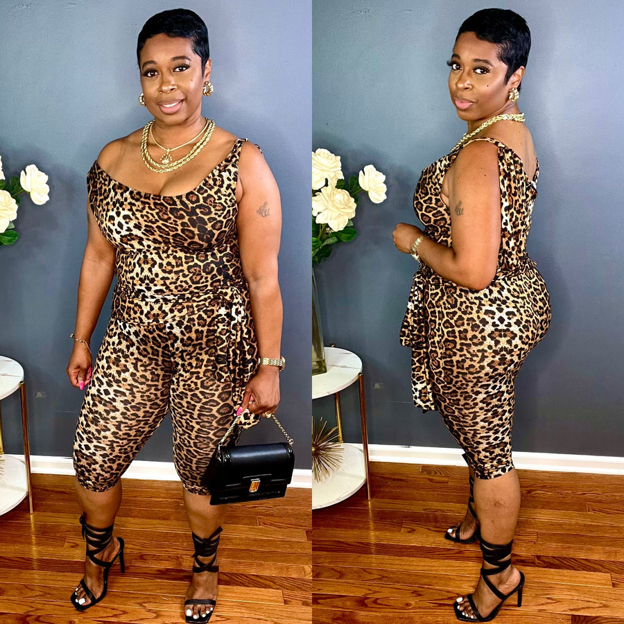 The Markesha Leopard Capri Set