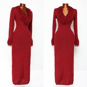 The Cabernet Sweater Dress (Burgundy)