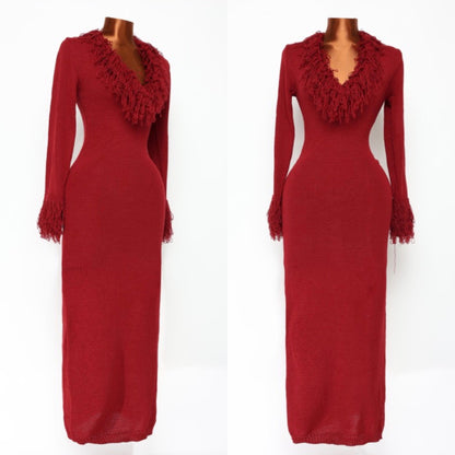 The Cabernet Sweater Dress (Burgundy)