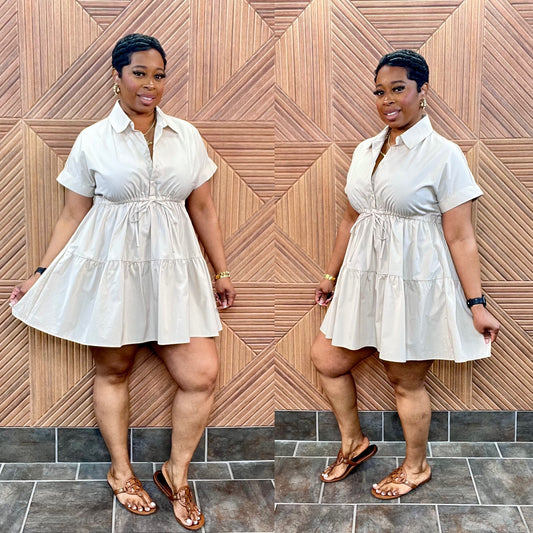 Simply Chic Dress (Beige)