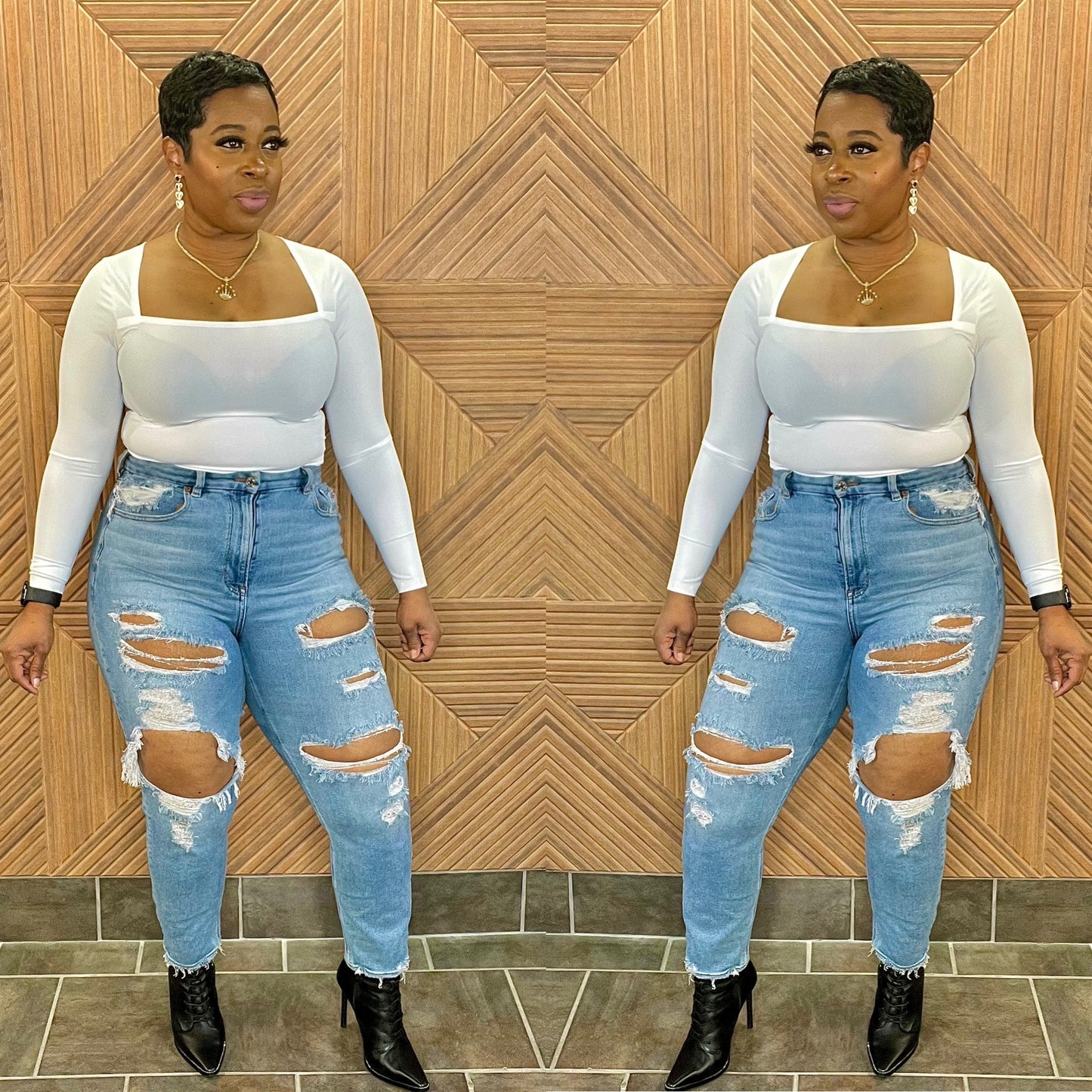 The Square Neck Top (White)