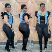 Denim Drama Luxe Vest