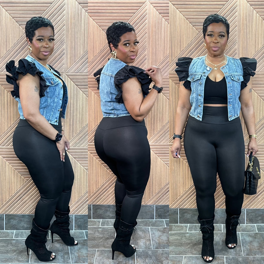 Denim Drama Luxe Vest