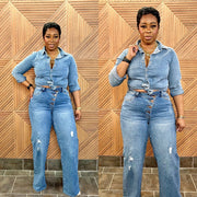 The It-Girl Wide Leg Jeans (Med. wash) sizes 3-15