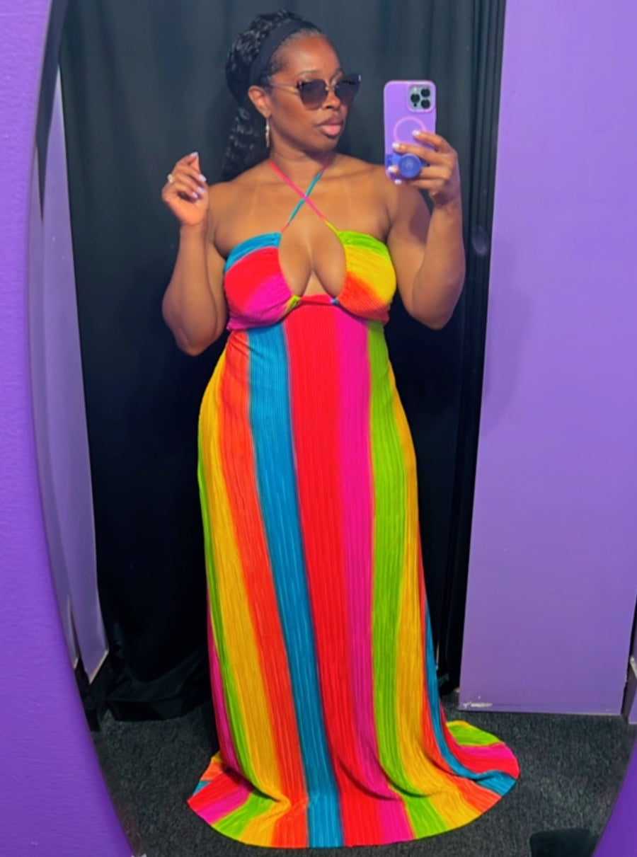 The CARNIVAL Maxi Dress (Rainbow Multi)
