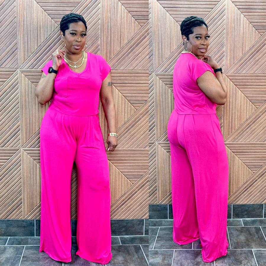 Relaxed Glam Set (Fuchsia) | Stretchy