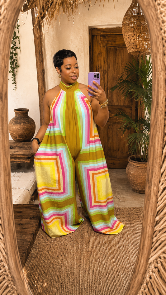 Sunset Park Palazzo Jumpsuit (Pink)