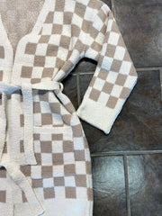 The Comfy Luxe Checkered Cardigan