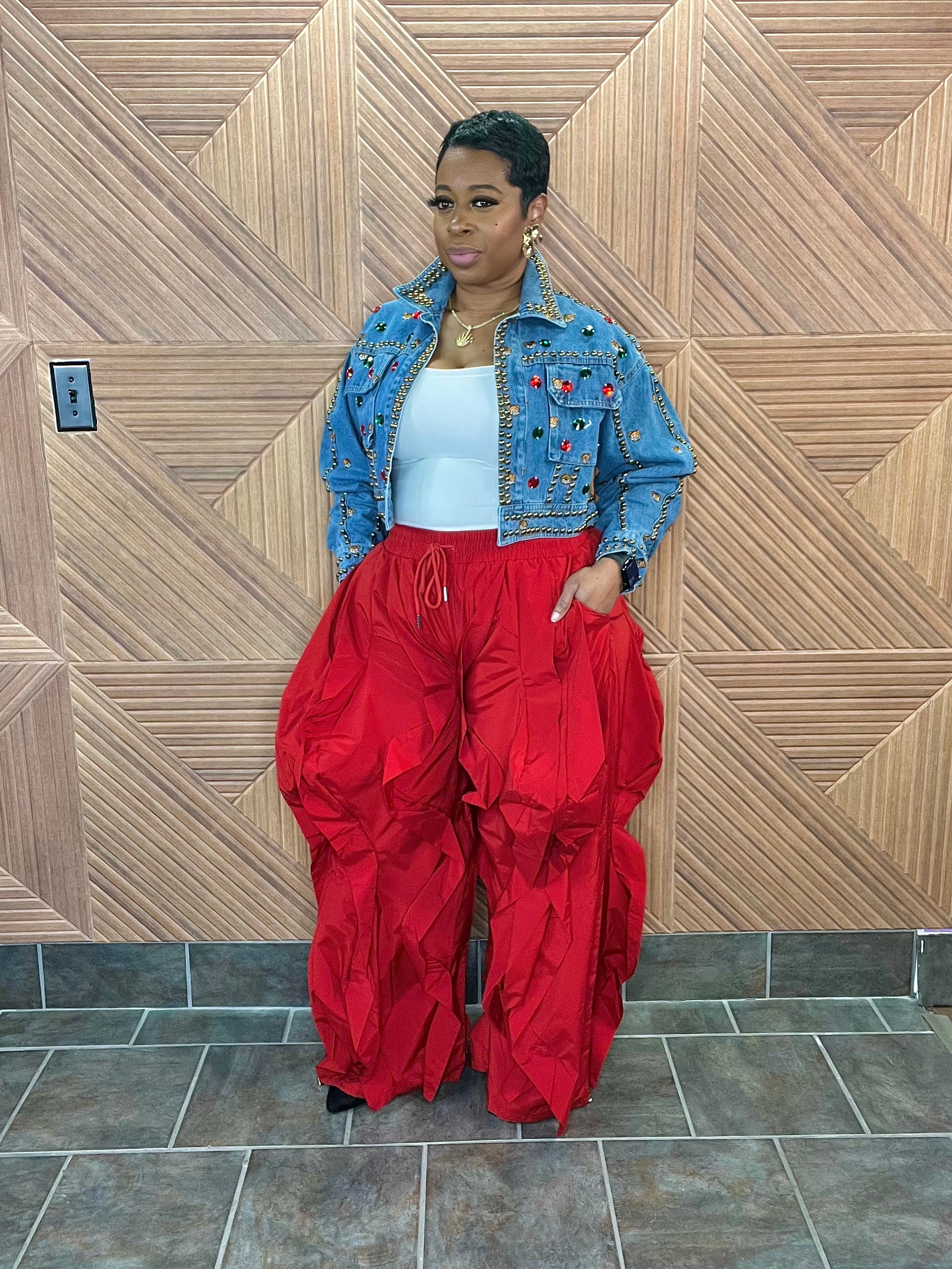 The Bellucci Luxe Pants (Red)