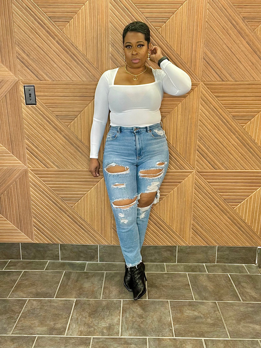 The Square Neck Top (White)