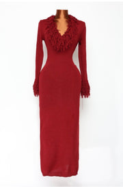 The Cabernet Sweater Dress (Burgundy)