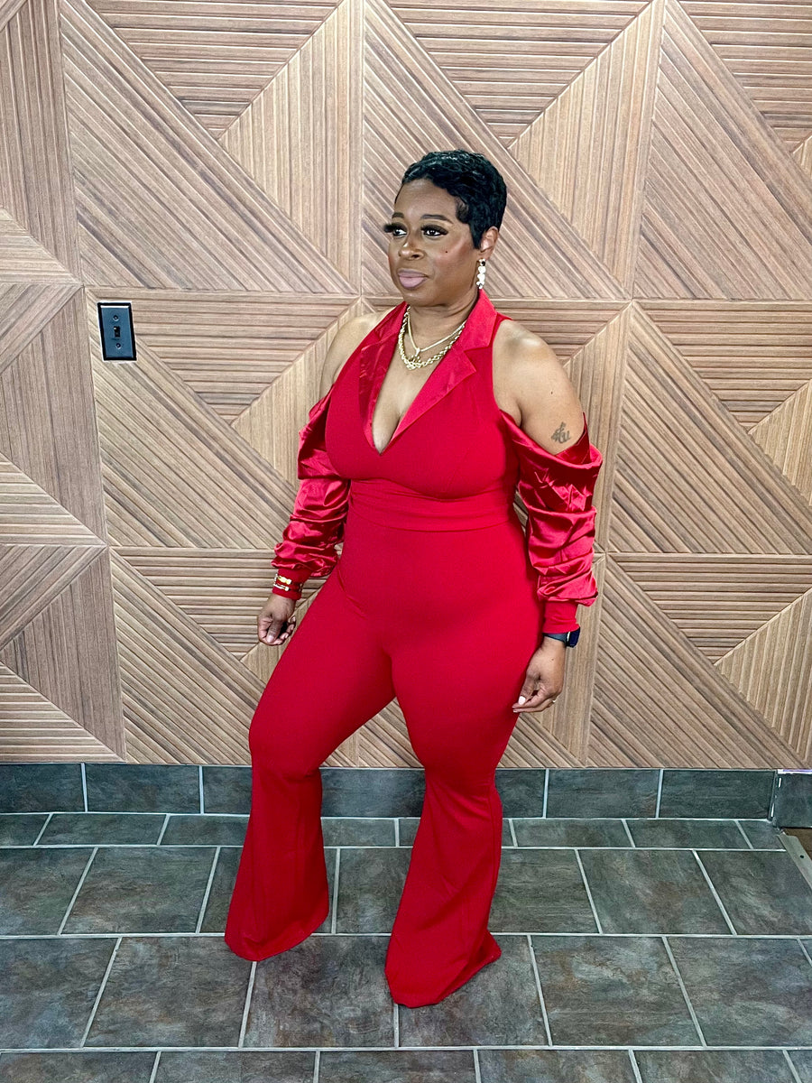 The Falling For You Jumpsuit (Red)