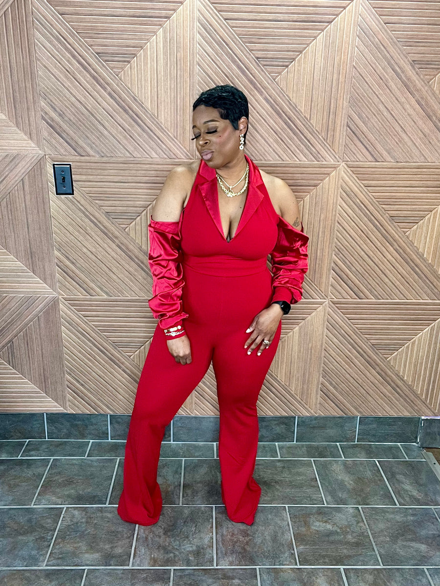 The Falling For You Jumpsuit (Red)