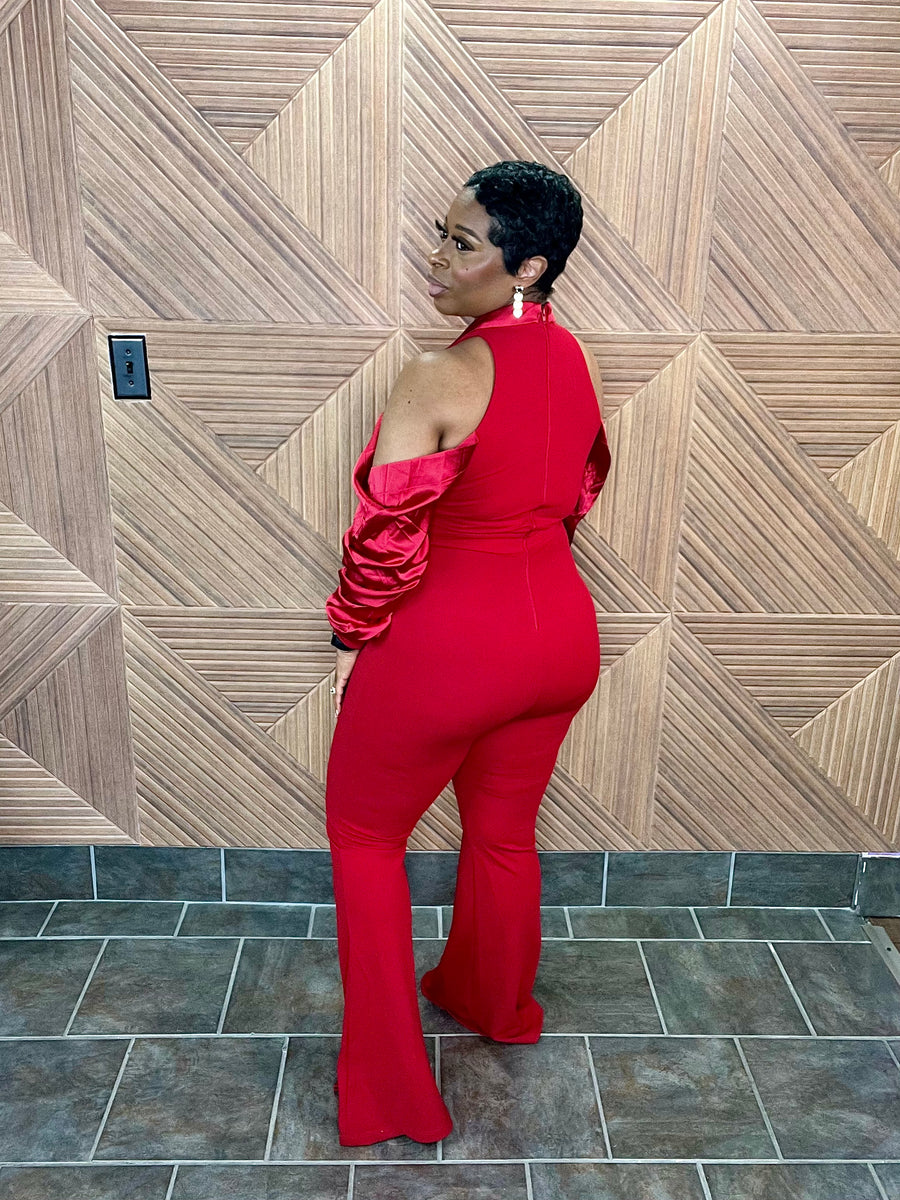 The Falling For You Jumpsuit (Red)