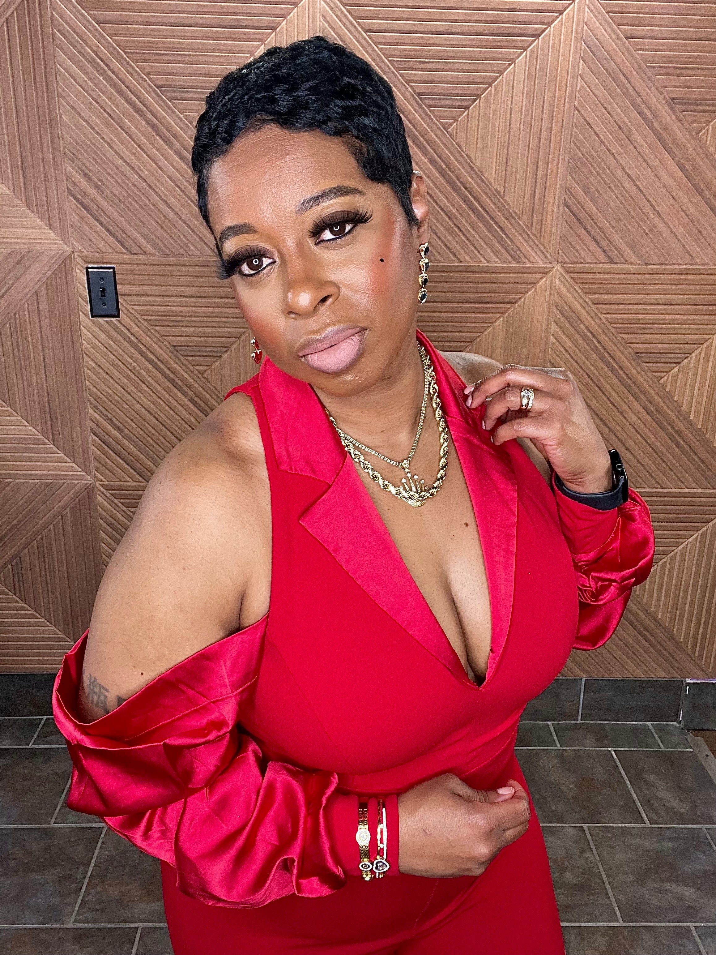 The Falling For You Jumpsuit (Red)