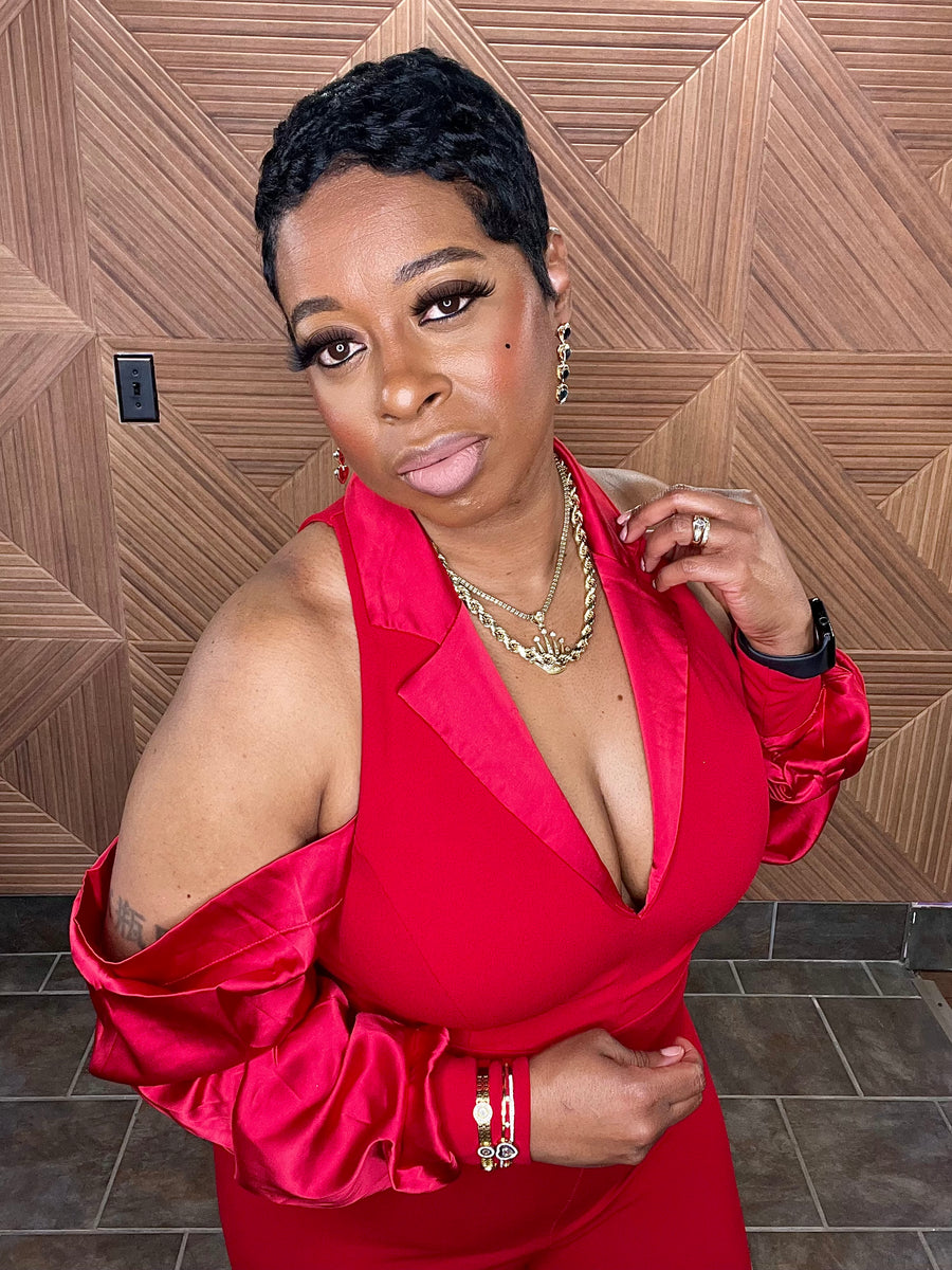 The Falling For You Jumpsuit (Red)