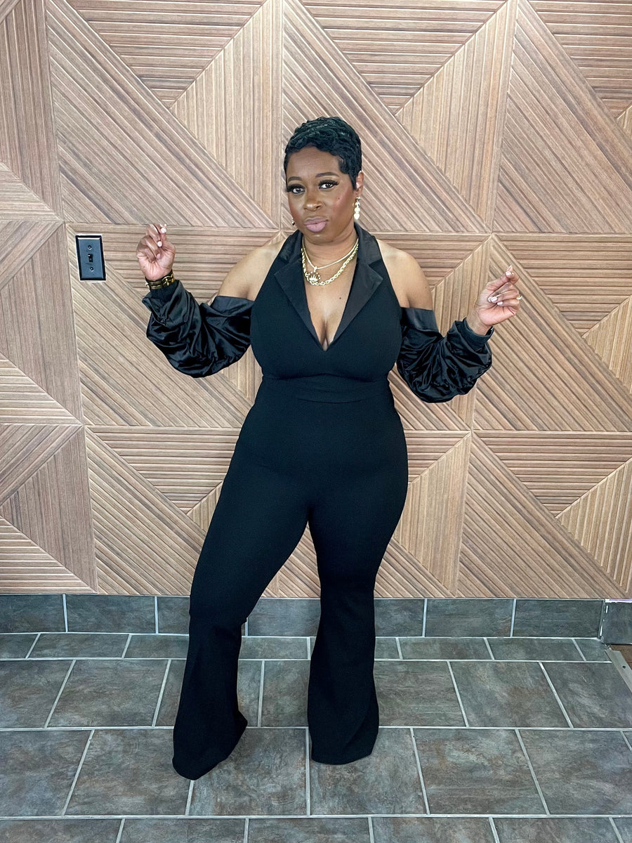 The Falling For You Jumpsuit (Black)