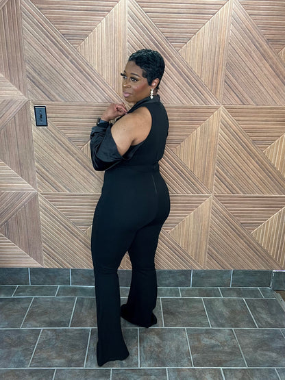 The Falling For You Jumpsuit (Black)