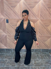 The Falling For You Jumpsuit (Black)