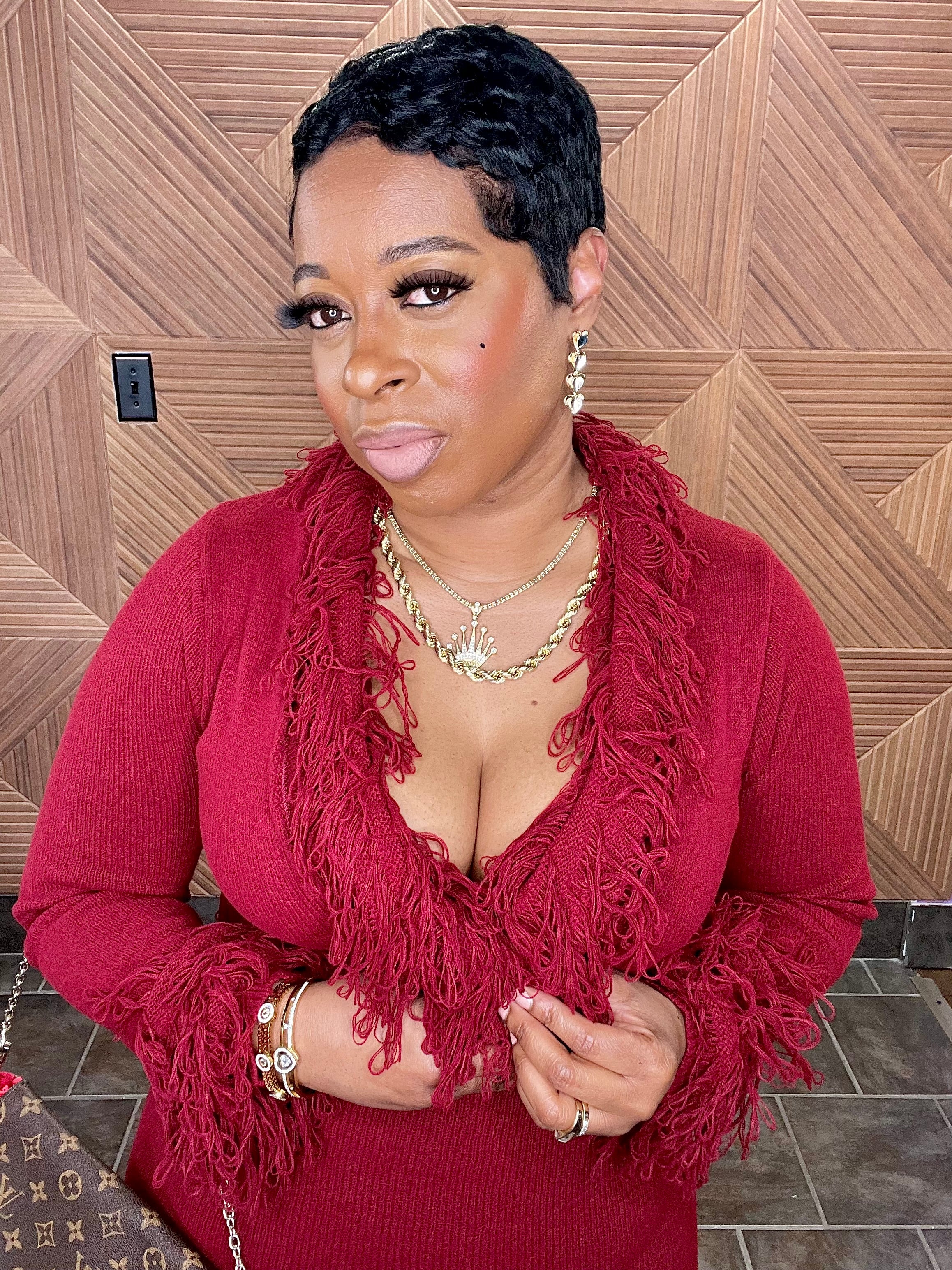 The Cabernet Sweater Dress (Burgundy)