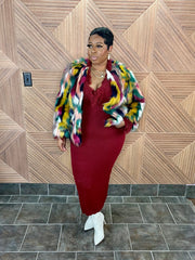 The Cabernet Sweater Dress (Burgundy)