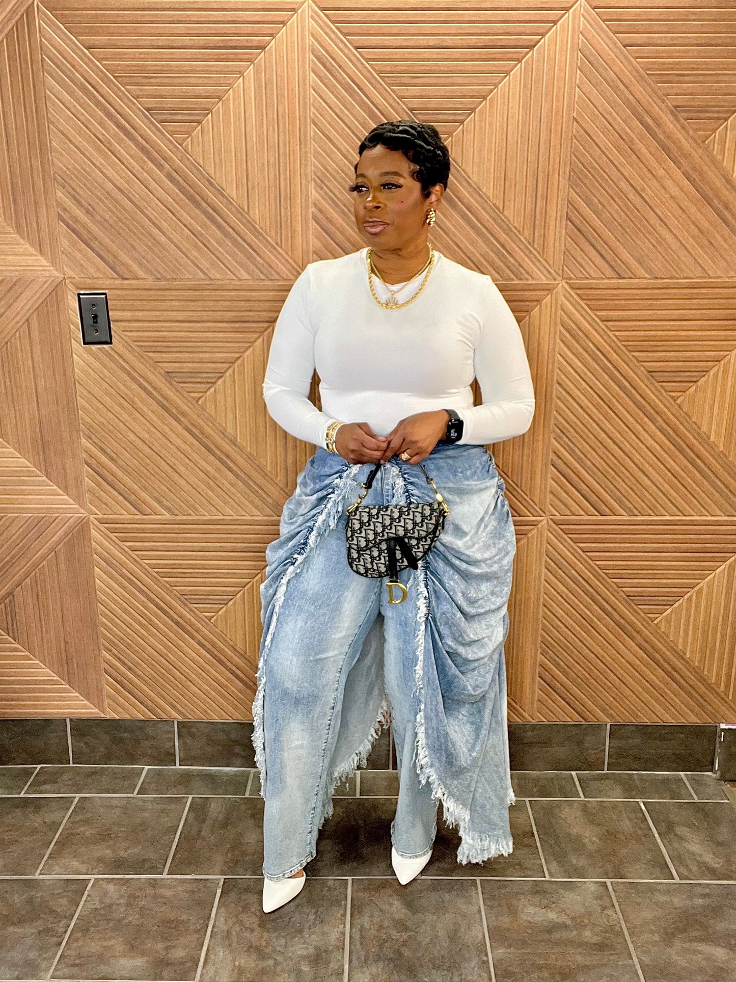 Draped in Luxe Jeans