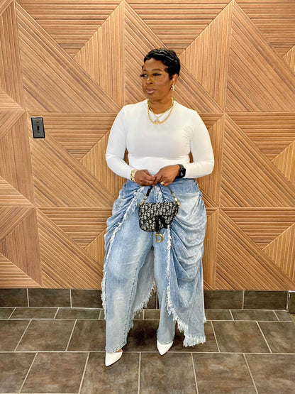 Draped in Luxe Jeans