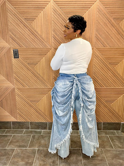Draped in Luxe Jeans