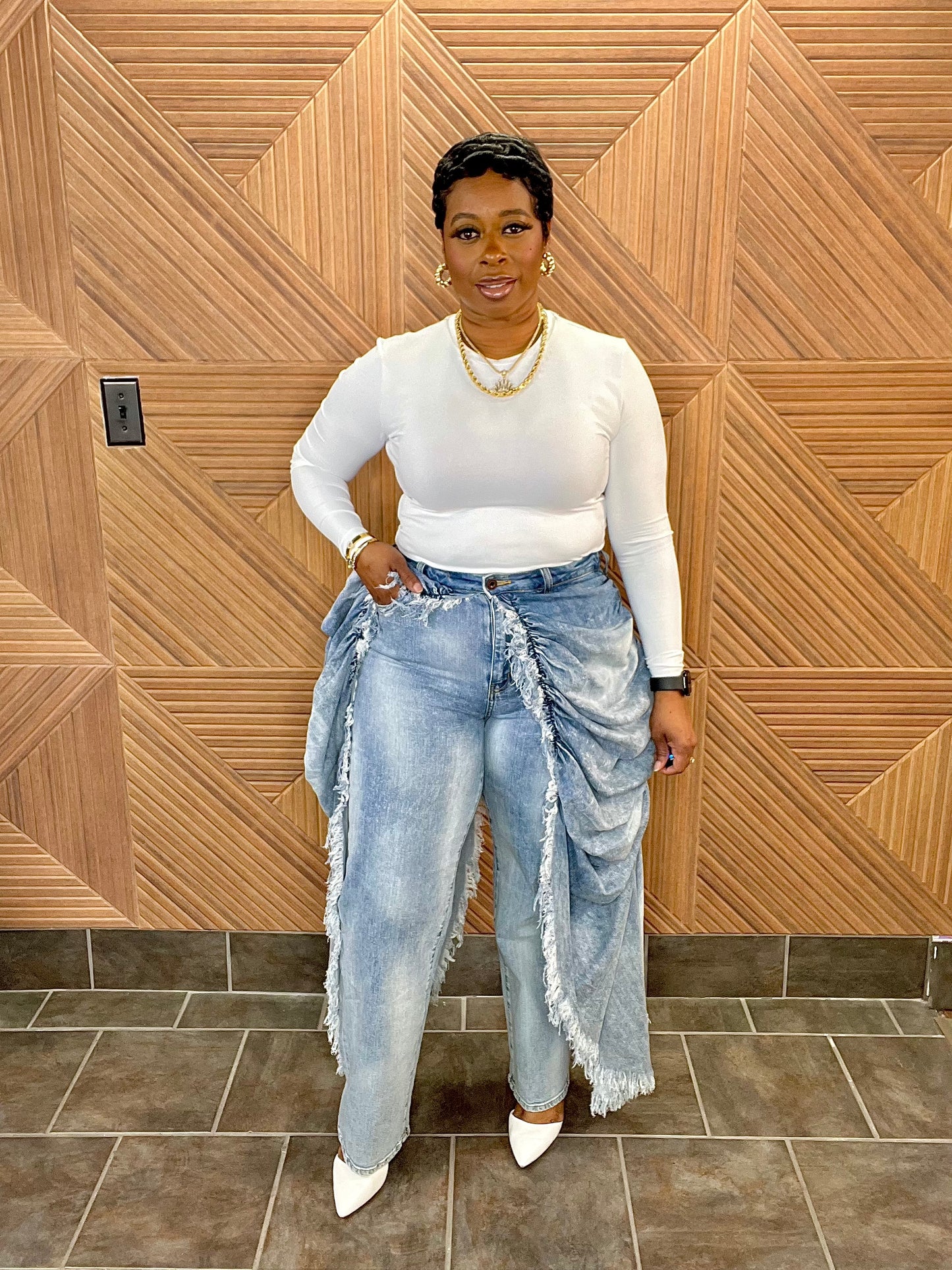 Draped in Luxe Jeans