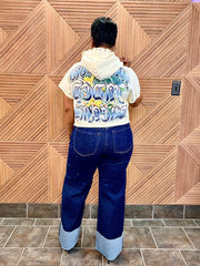 Midnight Drip Indigo-Rhinestone Jeans (Indigo)