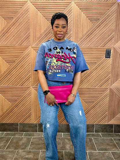 Heaven Sent Studded Urban Graphic Tee