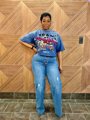 Heaven Sent Studded Urban Graphic Tee