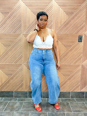 Bold Curve Barrel Jeans (Med.Wash) Very Stretchy