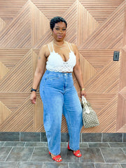 Bold Curve Barrel Jeans (Med.Wash) Very Stretchy