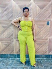 Chartreuse Chic Set (Green) Stretch