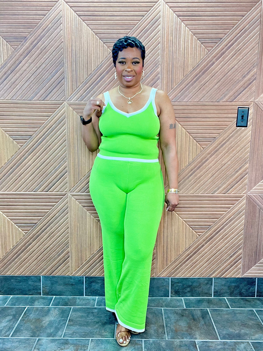 Limelight Luxe Set (Lime green/White) Great Stretch