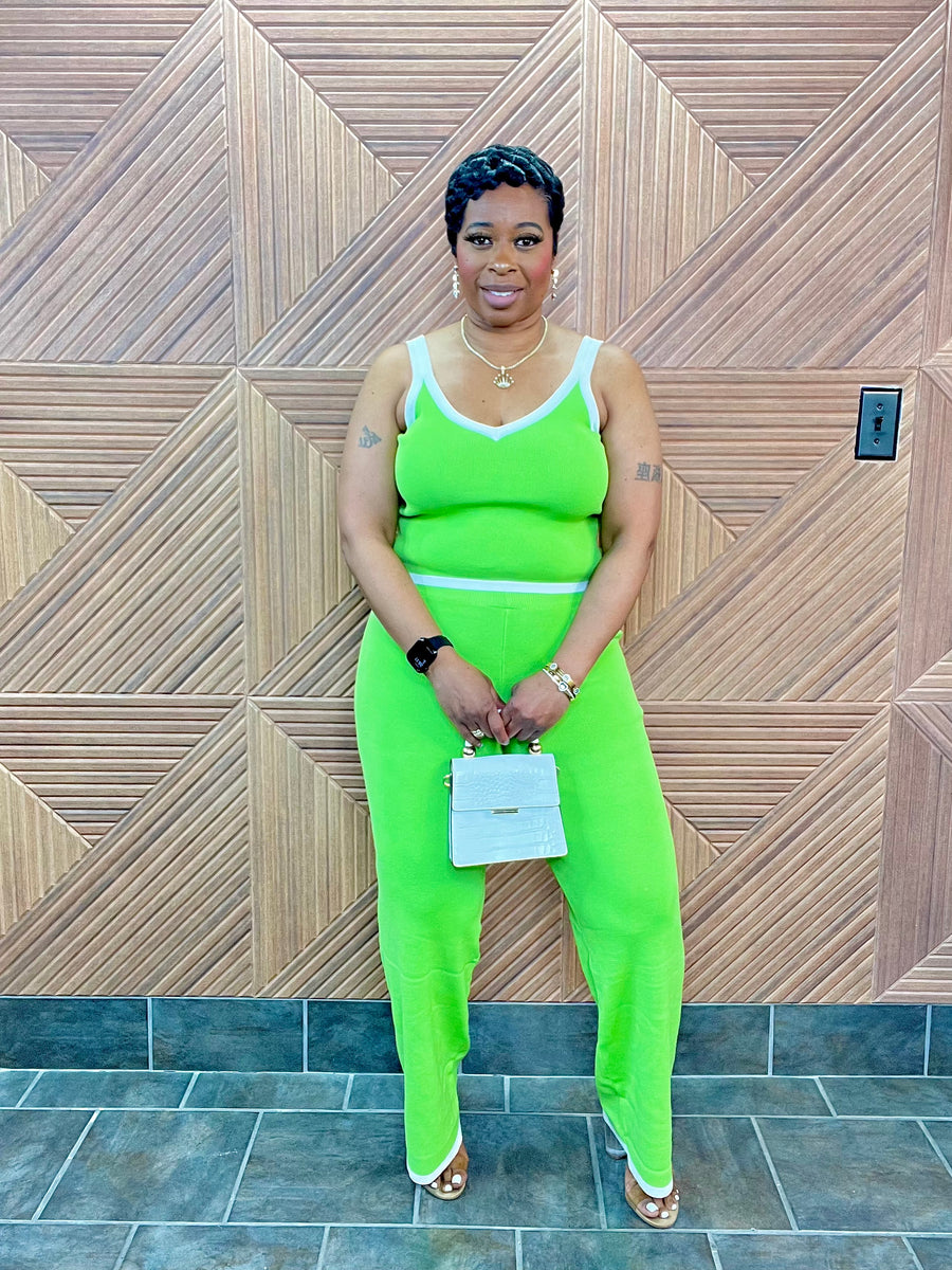 Limelight Luxe Set (Lime green/White) Great Stretch