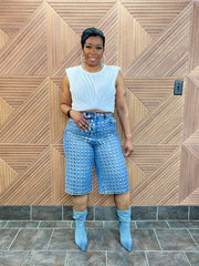Rockstar Studded Jorts (stretchy)