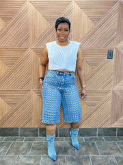 Rockstar Studded Jorts (stretchy)