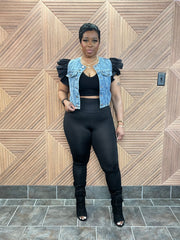 Denim Drama Luxe Vest