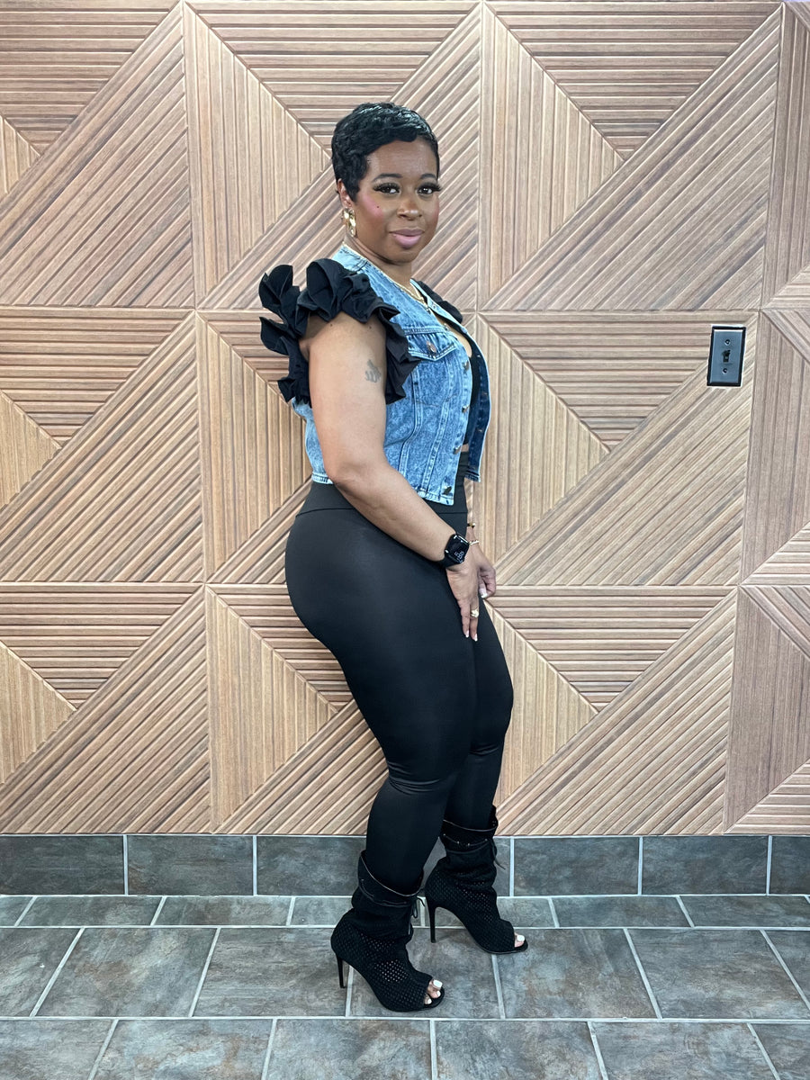 Denim Drama Luxe Vest