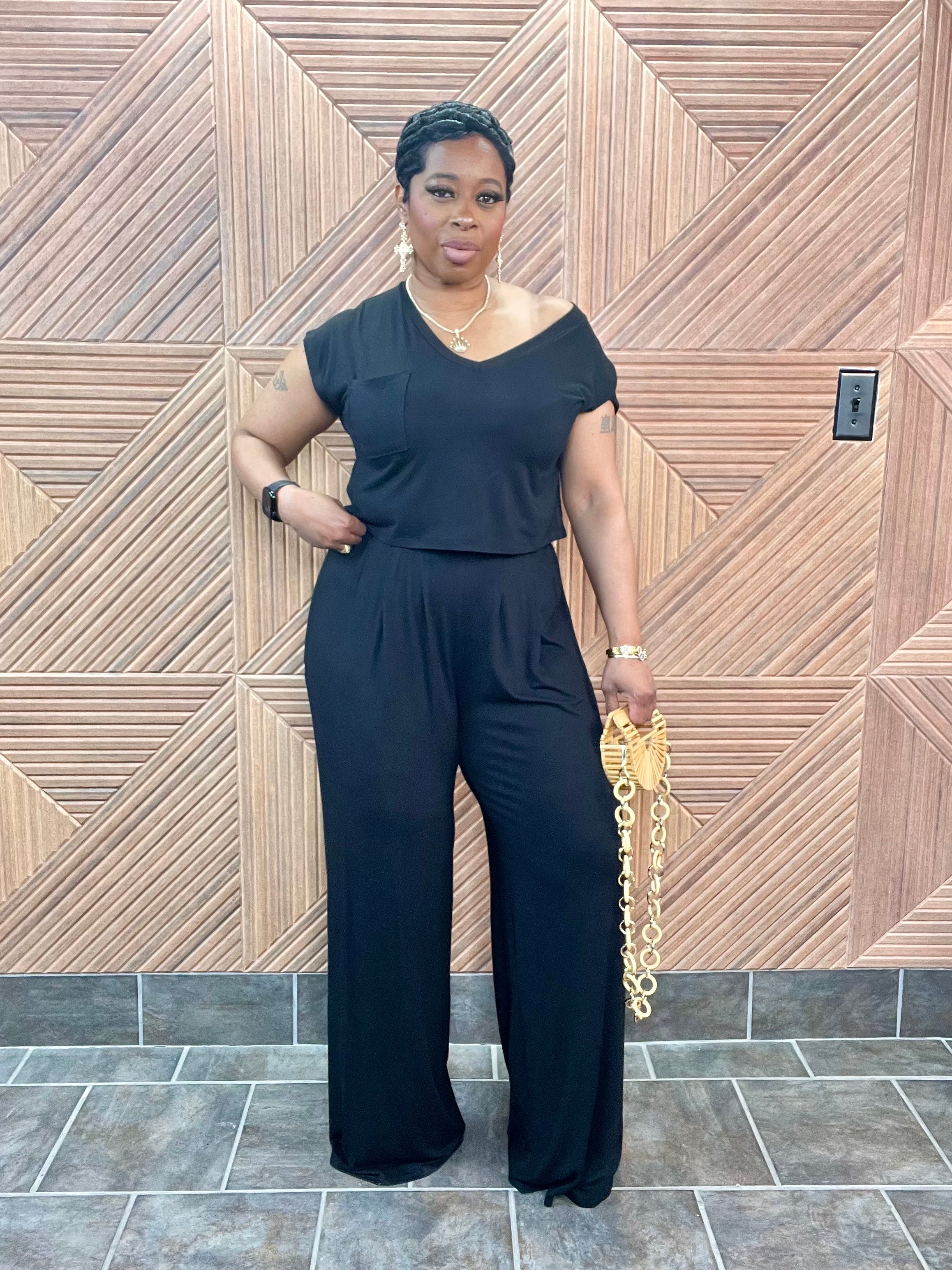 Relaxed Glam Set (Black) | Stretchy