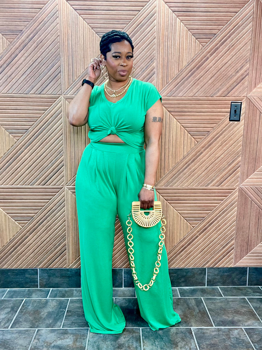 Relaxed Glam Set (Apple Green) | Stretchy