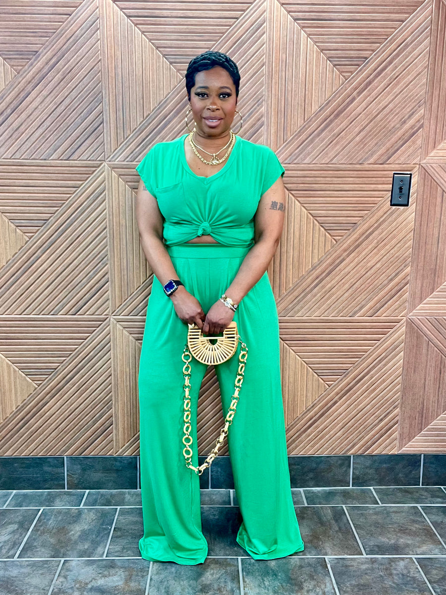 Relaxed Glam Set (Apple Green) | Stretchy